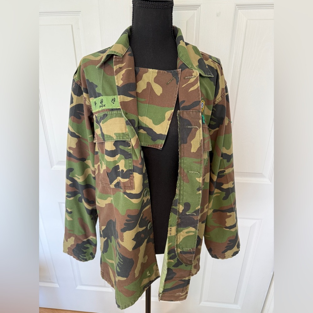 Free People Tricia Fix Camo with Colorful Embroidered Back - Picture 13 of 16